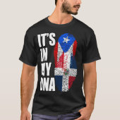 Dominicaanse en Puerto Ricaanse Mix DNA-erfgoed T-shirt (Voorkant)