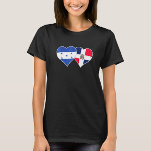 Dominicaanse Hondurese Vlag Hart Honduras Dominica T-shirt