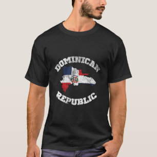 Dominicaanse kaart Dominicaanse vlag Dominicaanse T-shirt