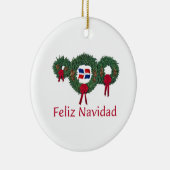 Dominicaanse Kerstmis 2 Keramisch Ornament (Rechts)