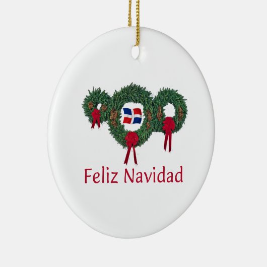 Dominicaanse Kerstmis 2 Keramisch Ornament (Rechts)