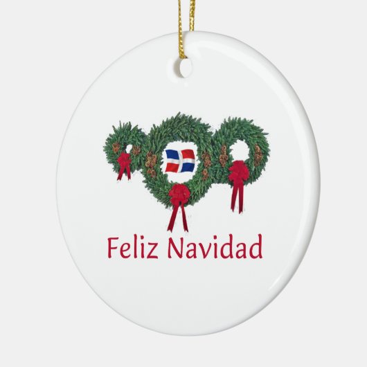 Dominicaanse Kerstmis 2 Keramisch Ornament (Links)