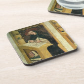 Dominicaanse Monk op zijn bureau, van de Cycle of  Drankjes Onderzetter (Linkerzijde)