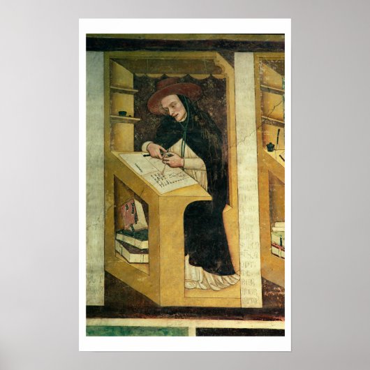Dominicaanse Monk op zijn bureau, van de Cycle of  Poster (Voorkant)