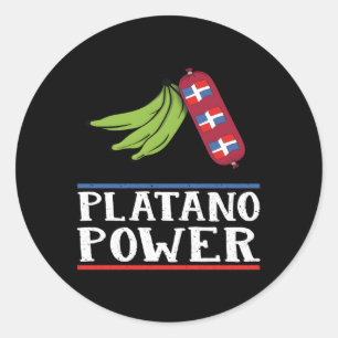 Dominicaanse Pride Platano Power Dominicaanse Repu Ronde Sticker