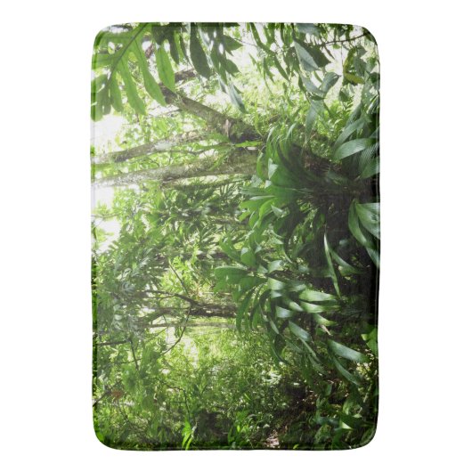 Dominicaanse Regenwoud I Tropische Groene Natuur Badmat (Voorkant Verticaal)
