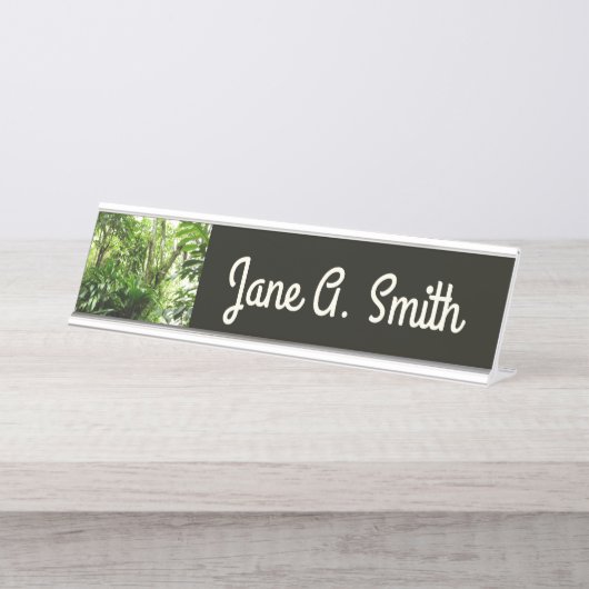 Dominicaanse Regenwoud I Tropische Groene Natuur Bureau Naambordje (Voorkant)