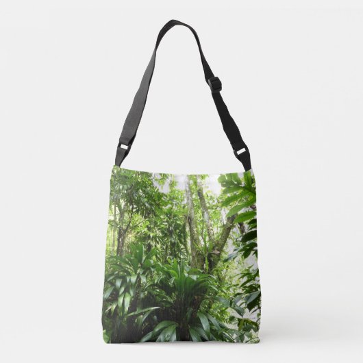 Dominicaanse Regenwoud I Tropische Groene Natuur Crossbody Tas (Achterkant)