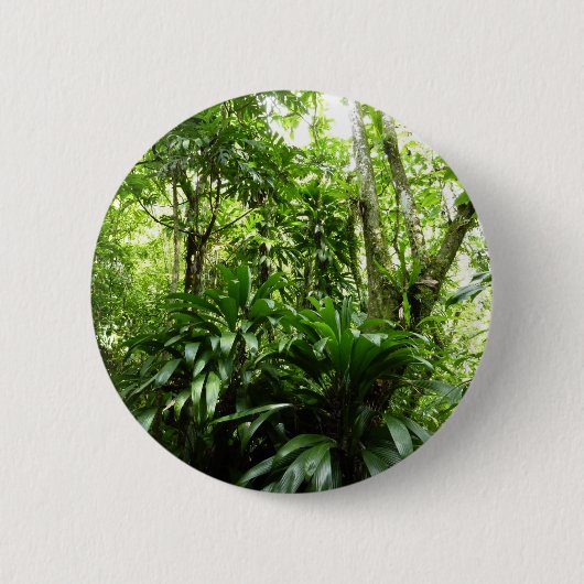Dominicaanse Regenwoud I Tropische Groene Natuur Ronde Button 5,7 Cm (Voorkant)