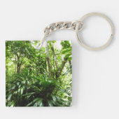Dominicaanse Regenwoud I Tropische Groene Natuur Sleutelhanger (Achterkant)