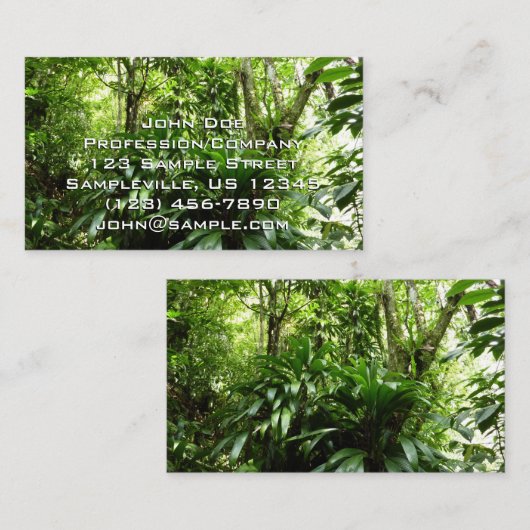 Dominicaanse Regenwoud I Tropische Groene Natuur Visitekaartje (Voorkant / Achterkant)