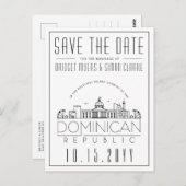 Dominicaanse Rep. | De gestileerde Veldlijn sparen Briefkaart (Voorkant / Achterkant)