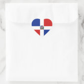 Dominicaanse Rep. Flag Heart Sticker (Tas)
