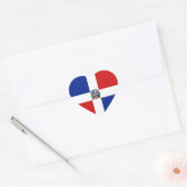 Dominicaanse Rep. Flag Heart Sticker (Envelop)