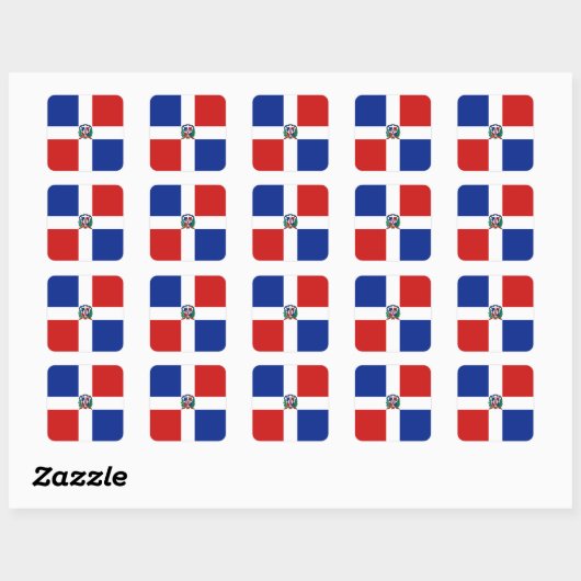 Dominicaanse Rep. Flag Sticker (Vel)