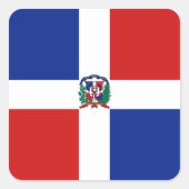 Dominicaanse Rep. Flag Sticker (Voorkant)