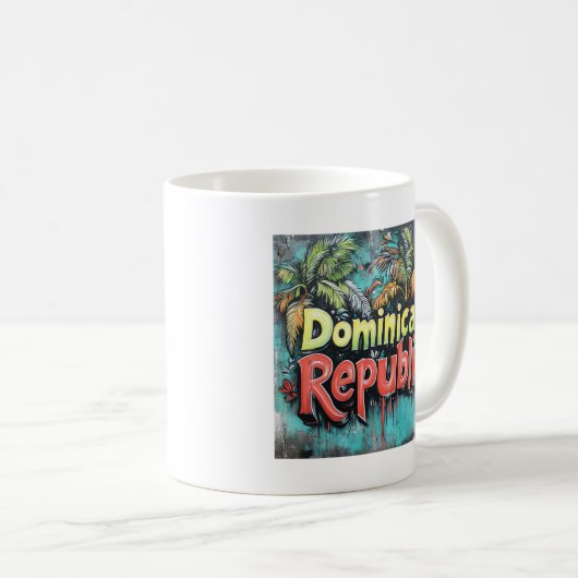 Dominicaanse Rep Graffiti Vibes: Island Street Art Koffiemok (Voorkant rechts)