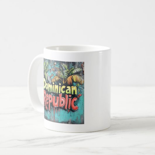 Dominicaanse Rep Graffiti Vibes: Island Street Art Koffiemok (Voorkant links)