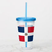 Dominicaanse Republiek Acryl Drinkbeker (Voorkant)
