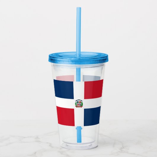 Dominicaanse Republiek Acryl Drinkbeker (Voorkant)