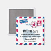 Dominicaanse Republiek Air Mail Bruiloft Save the  Magneet (Voorkant / Achterkant)
