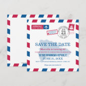Dominicaanse Republiek Airmail Birthday Celebratio Save The Date (Voorkant / Achterkant)