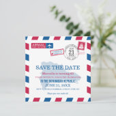 Dominicaanse Republiek Airmail Birthday Celebratio Save The Date (Staand voorkant)