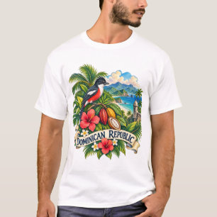 Dominicaanse Republiek Aquarel Caribisch Reis T-Sh T-shirt