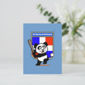 Dominicaanse Republiek Baseball Panda Briefkaart (Staand voorkant)