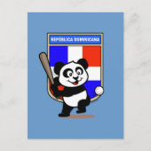 Dominicaanse Republiek Baseball Panda Briefkaart (Voorkant)