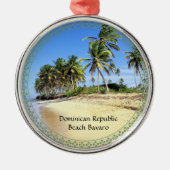 Dominicaanse Republiek Beach Bavaro Metalen Ornament (Voorkant)