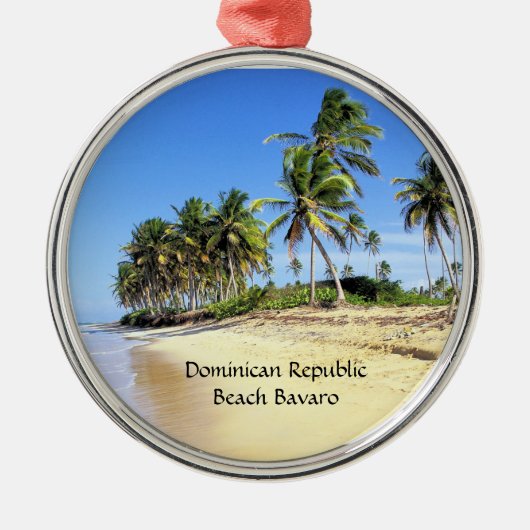 Dominicaanse Republiek Beach Bavaro Metalen Ornament (Voorkant)