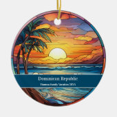 Dominicaanse Republiek Beach Vakantie Keramisch Ornament (Voorkant)