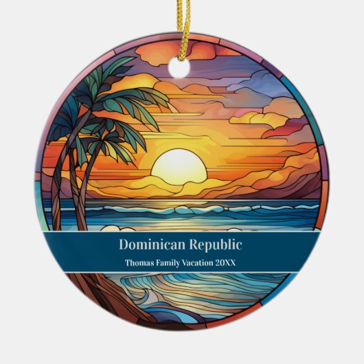 Dominicaanse Republiek Beach Vakantie Keramisch Ornament (Voorkant)