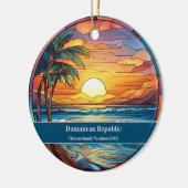 Dominicaanse Republiek Beach Vakantie Keramisch Ornament (Links)