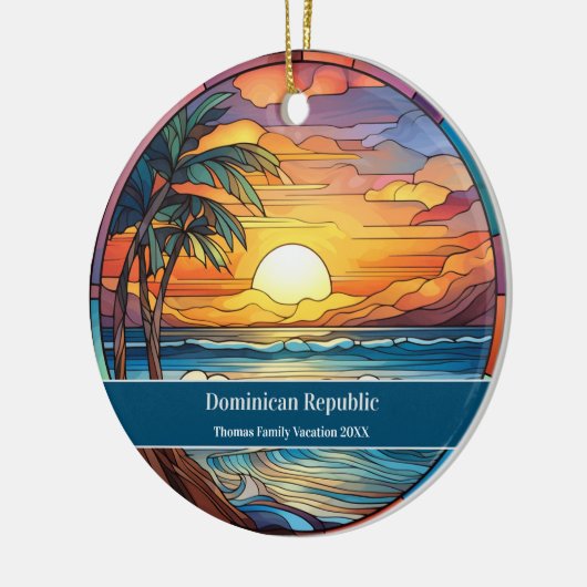 Dominicaanse Republiek Beach Vakantie Keramisch Ornament (Links)