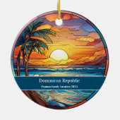 Dominicaanse Republiek Beach Vakantie Keramisch Ornament (Achterkant)