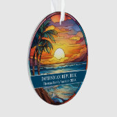 Dominicaanse Republiek Beach Vakantie Ornament (voorkant)