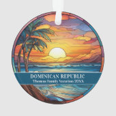 Dominicaanse Republiek Beach Vakantie Ornament (achterkant)