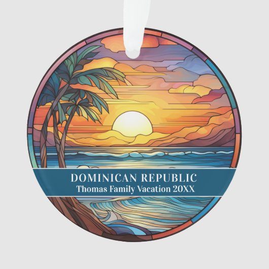 Dominicaanse Republiek Beach Vakantie Ornament (voorkant)
