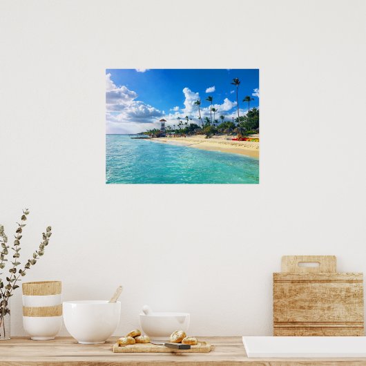 Dominicaanse Republiek Beachfront Poster (Keuken)