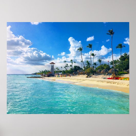 Dominicaanse Republiek Beachfront Poster (Voorkant)
