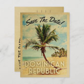 Dominicaanse Republiek bespaart de datum van de pa Aankondigingskaart (Voorkant / Achterkant)