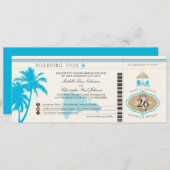 Dominicaanse Republiek Boarding Pass Palmbomen Kaart (Voorkant / Achterkant)