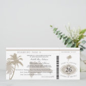 Dominicaanse Republiek Boarding Pass Palmbomen Kaart (Staand voorkant)