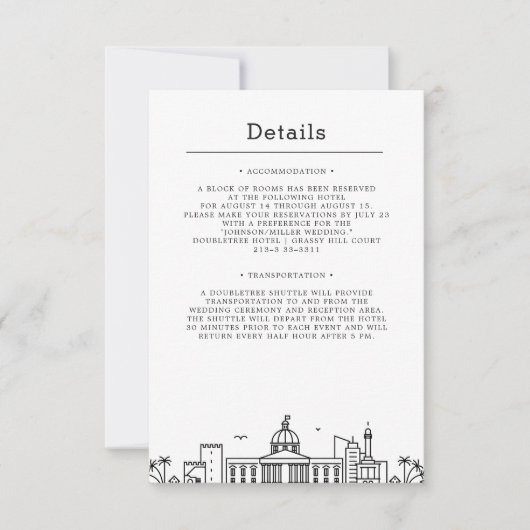 Dominicaanse Republiek Bruiloft | Gegevens van bez Kaart (Voorkant)