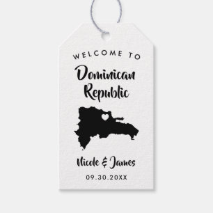 Dominicaanse Republiek bruiloft welkomsttas Labels Cadeaulabel
