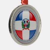 Dominicaanse Republiek - Bubble - vlag Metalen Ornament (Rechts)