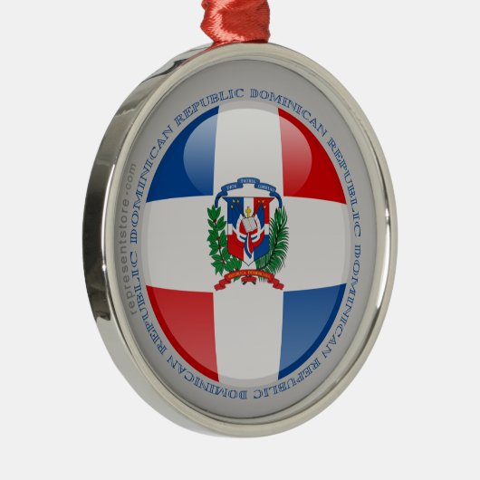 Dominicaanse Republiek - Bubble - vlag Metalen Ornament (Rechts)