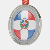 Dominicaanse Republiek - Bubble - vlag Metalen Ornament (Links)